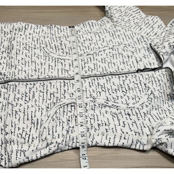 Lululemon Rare Scuba Hoodie II Sz 8 Manifesto Script Ghost RARE Jacket Size 8 - Picture 15 of 16